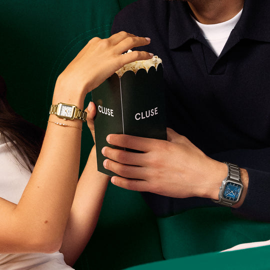 CLUSE Anglée Watch Steel, White, Gold Colour CW16601 - Watch on model