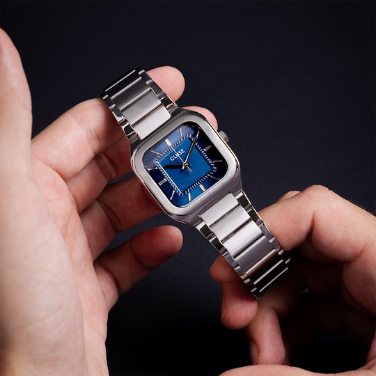 CLUSE Quadrus Steel, Blue, Silver Colour CW25701 - Watch