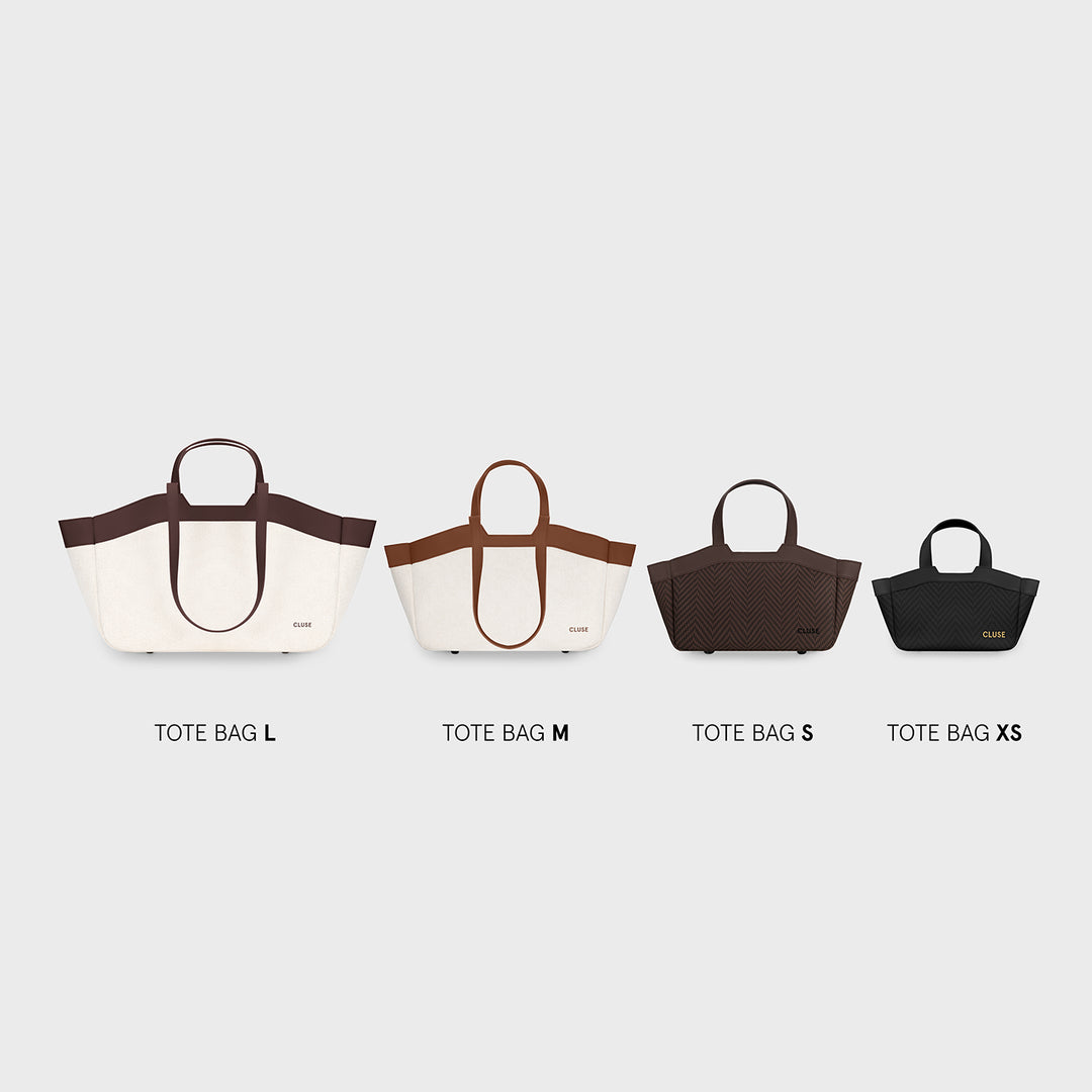 Tote bags size comparison