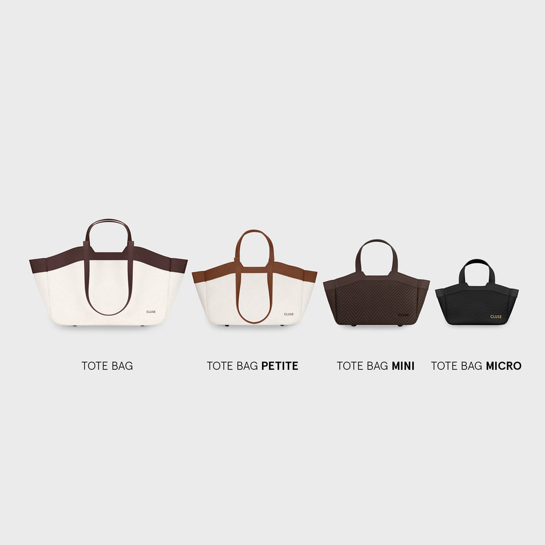 Tote bags size comparison