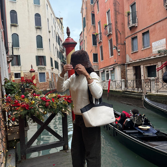 CLUSE Tote Bag Petite, Beige, Black Colour CX15801 - Tote Bag Petite worn