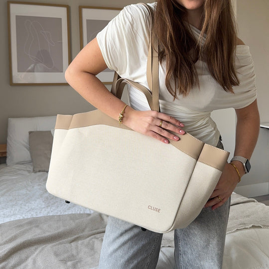 CLUSE Tote Bag, Beige, Sand Colour CX15406 - Tote bag on influencer