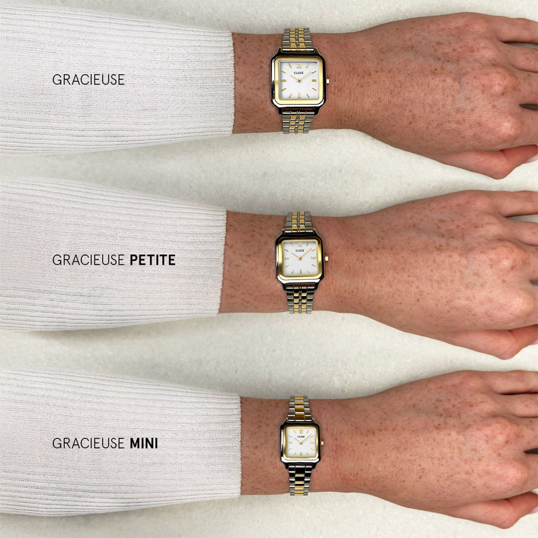 CLUSE Gracieuse Petite Steel Gold CW11802 - Gracieuse watch size comparison