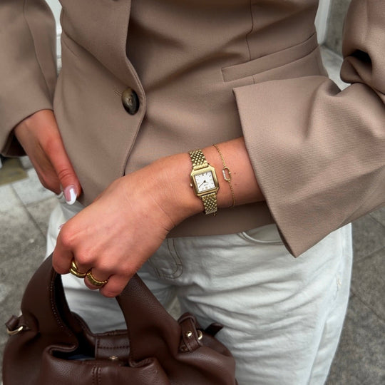 CLUSE Gracieuse Mini Watch Steel, White, Gold Colour CW15506 - Watch on influencer