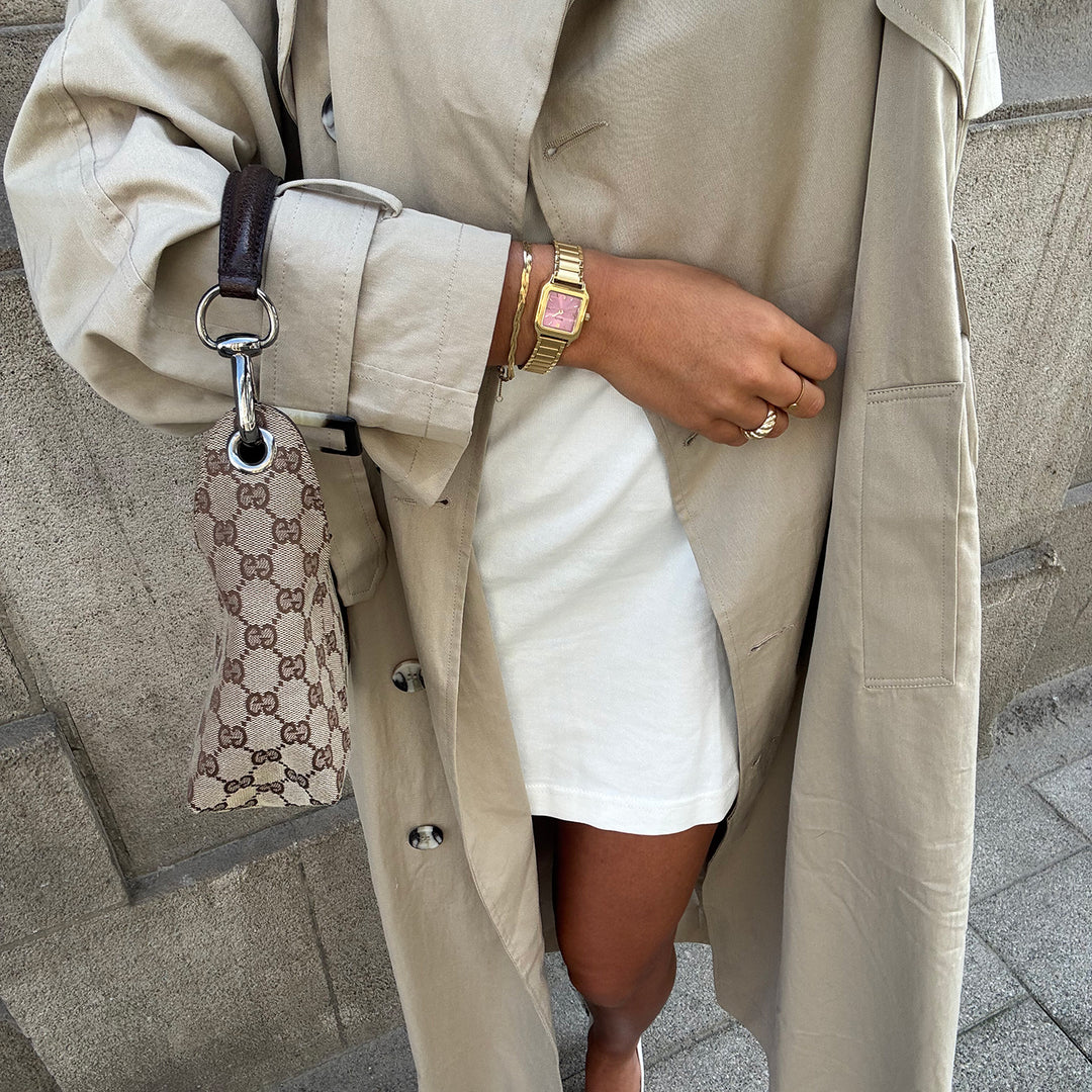 CLUSE Gracieuse Petite Watch Steel, Mauve Pink, Gold Colour CW11819 - watch on wrist