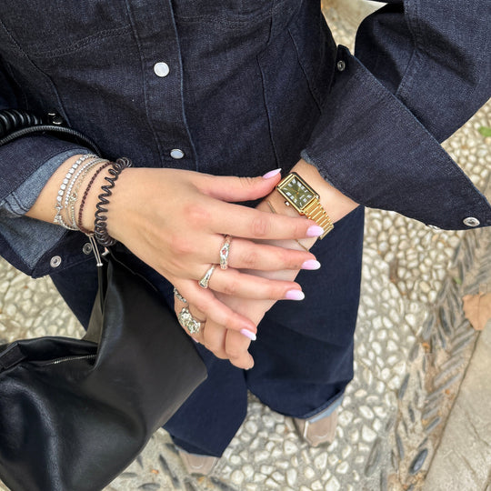 CLUSE Belisenna Watch Steel, Olive, Gold Colour CW15007 - Watch on influencer