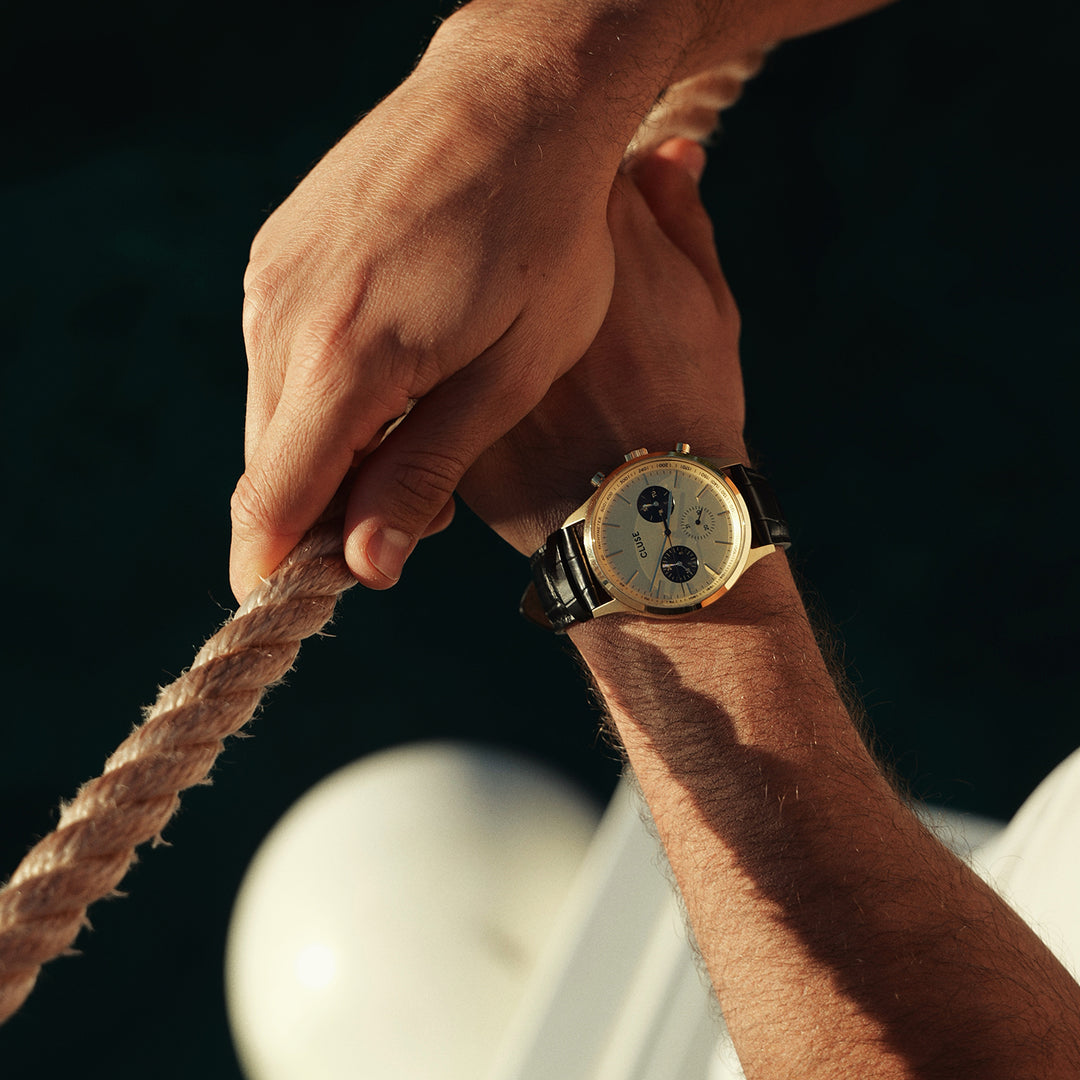 CLUSE Anthéor Multifunction Watch leather, Gold, Gold Colour CW21005 - watch on influencer