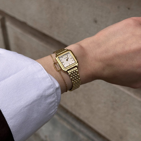 CLUSE Gracieuse Mini Watch Steel, White, Gold Colour CW15506 - Watch on influencer