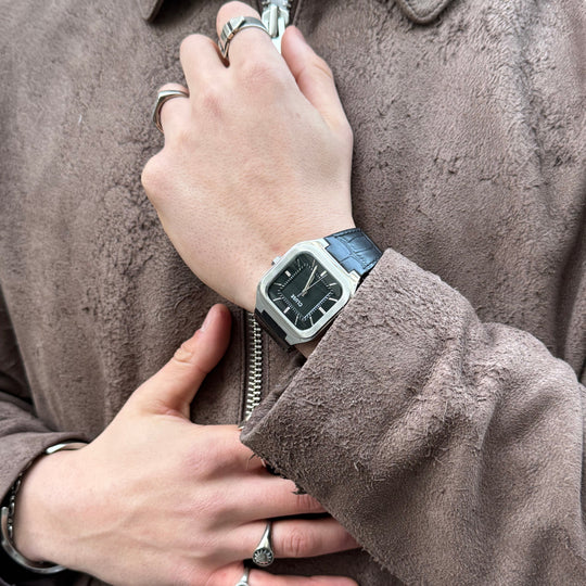 Quadrus Leather, Black, Silver Colour CW25703 - Watch on influencer