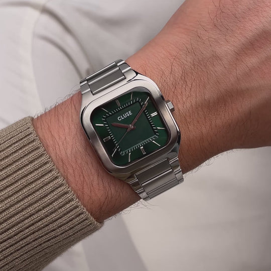 Quadrus Steel, Green, Silver Colour CW25702 - Moving wrist shot
