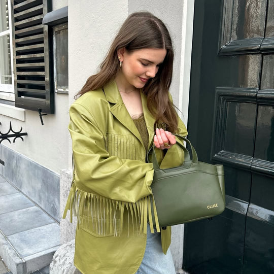 CLUSE Tote Bag Mini, Dark Olive Colour CX15903 - Tote Bag on influencer