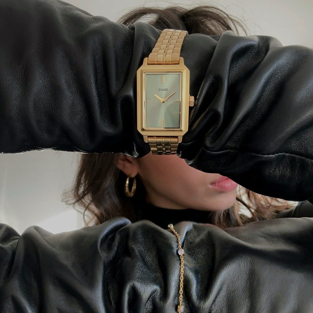 CLUSE Fluette Watch Steel Green, Gold Colour CW11514 - Watch on influencer
