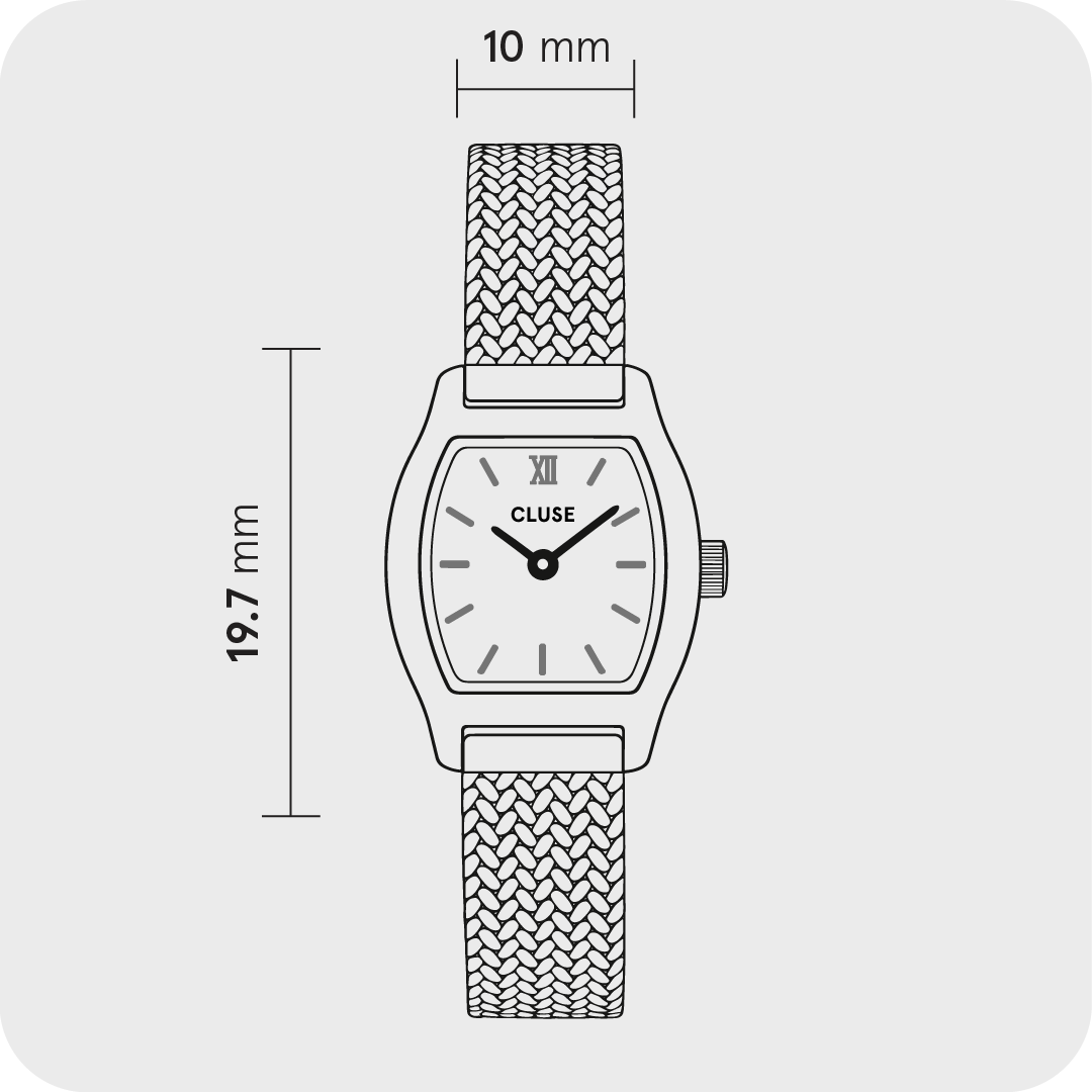 Tonnette Mini watch strap size