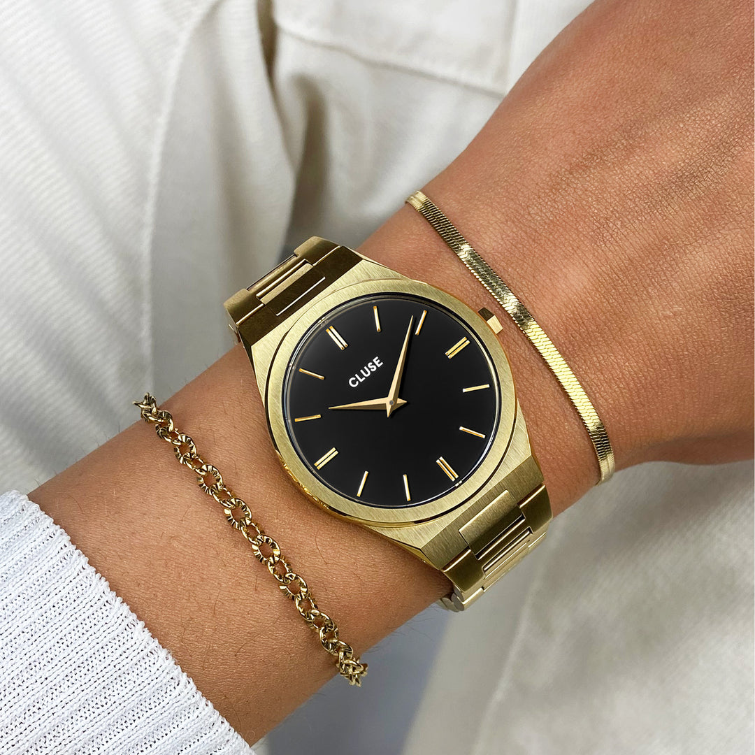 Gold Cluse Uhren Erfahrung Cluse Minuit Mesh Gold CW10208