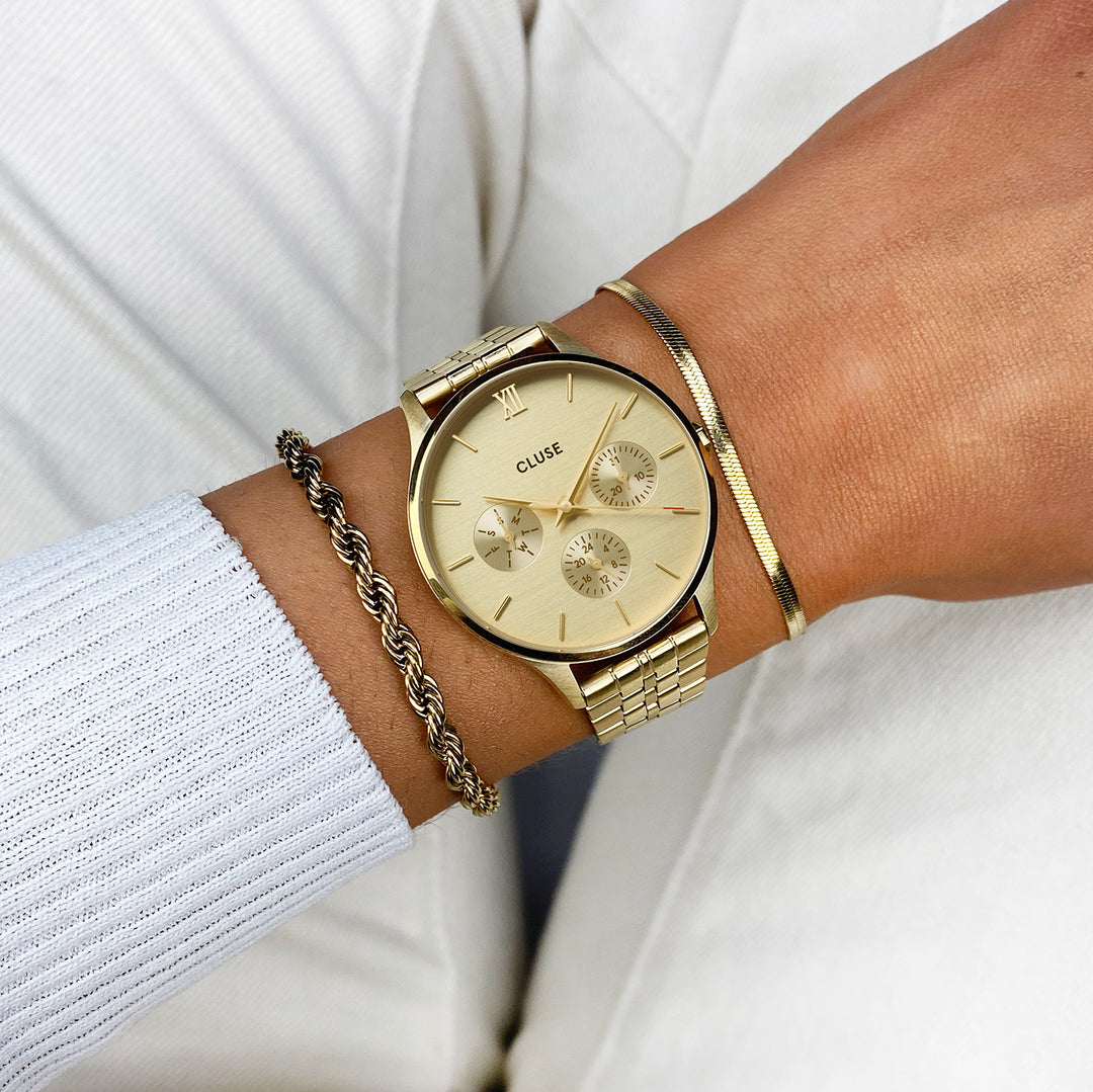 CLUSE Minuit Multifunction Watch CW10701 Gold - Official CLUSE Store