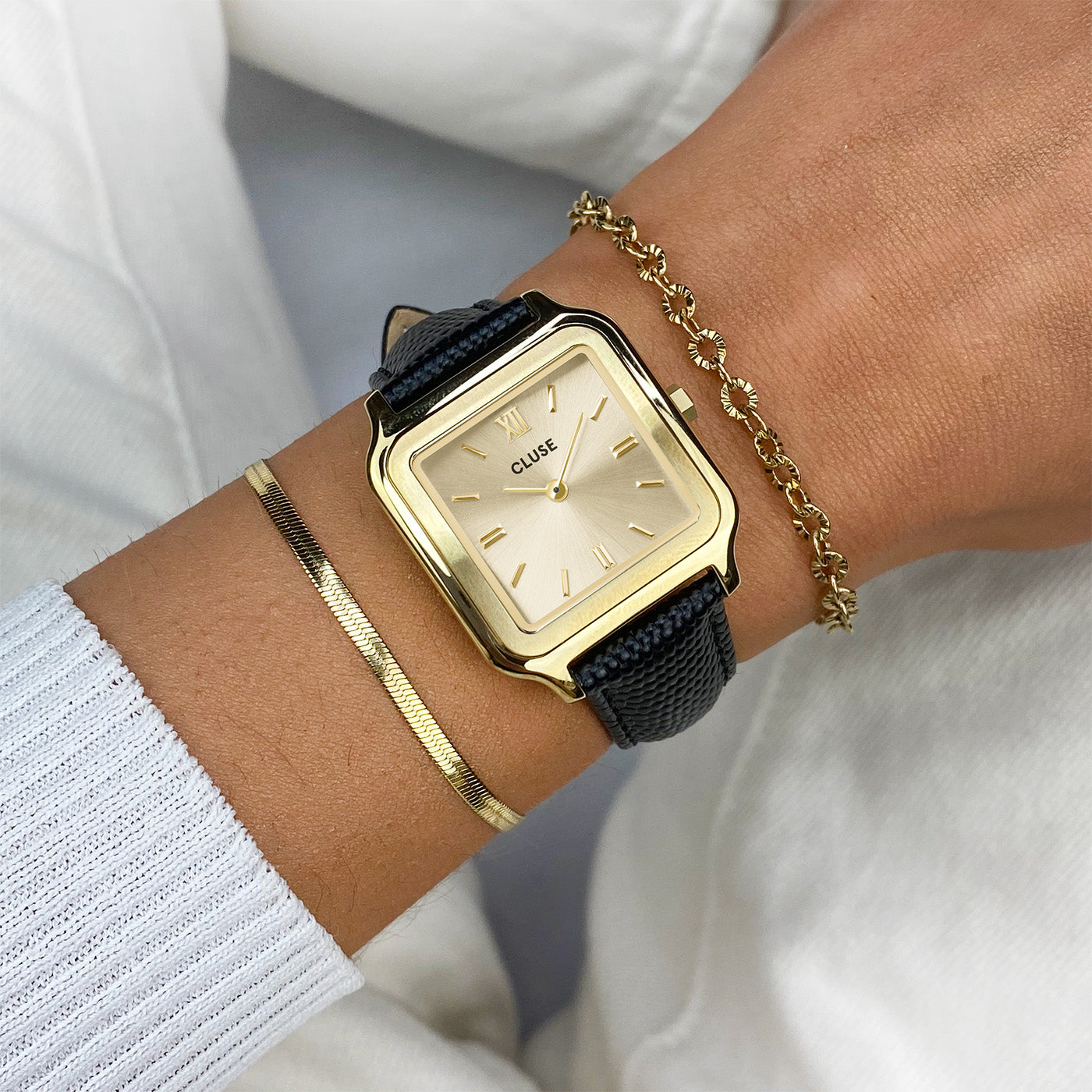 Montre Femme Bracelet Cuir Marron - Cadran 3,4cm, Boîtier Or Rose, Calendrier
