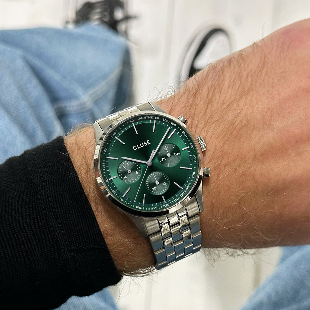 Anthéor Multifunction Watch Steel Green, Silver Colour CW21002 - Wristshot