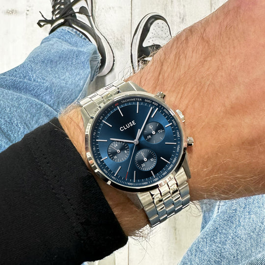 Anthéor Multifunction Watch Steel Blue, Silver Colour CW21003 - Wristshot