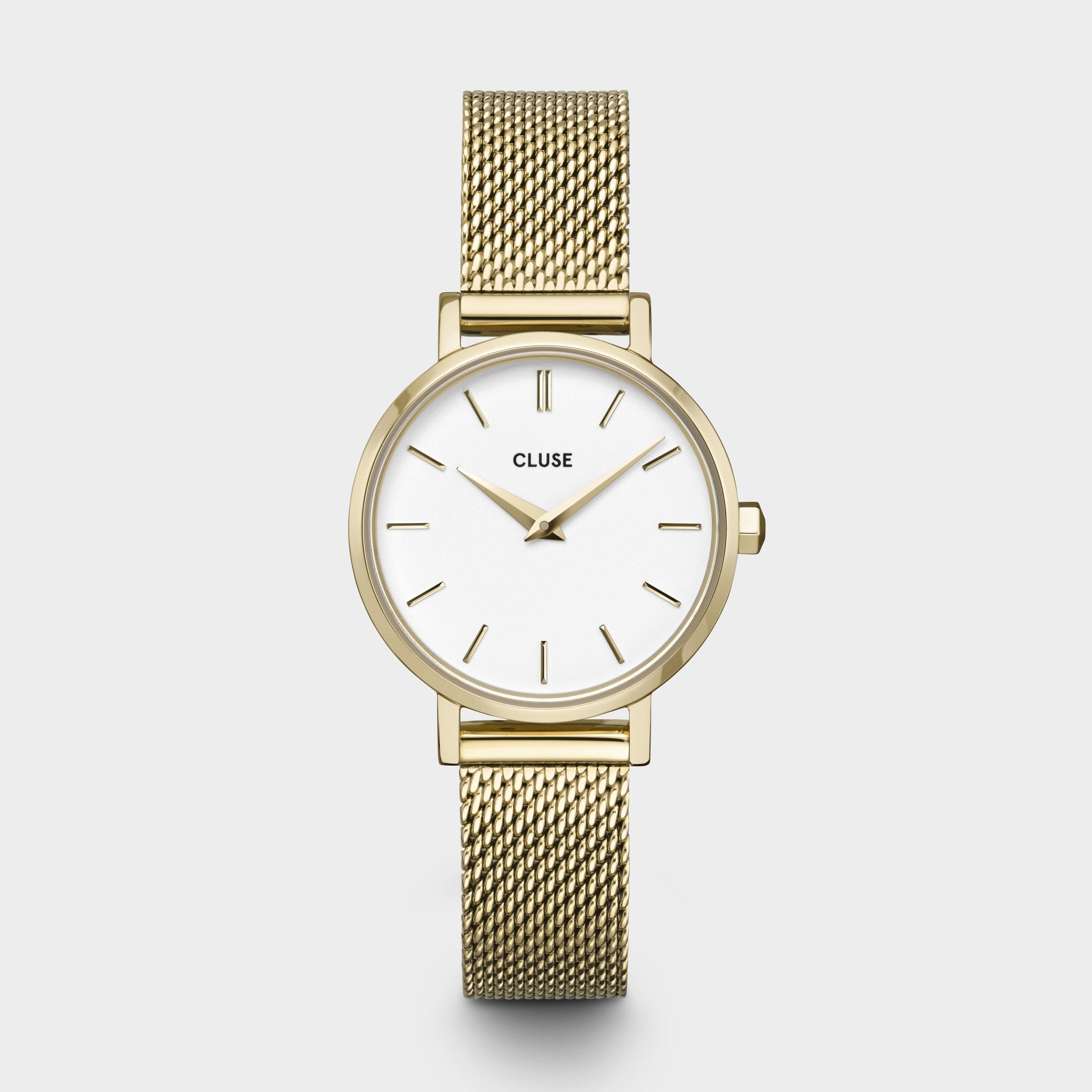 CLUSE Boho Chic Petite Mesh, Gold, White CW0101211001 - Watch