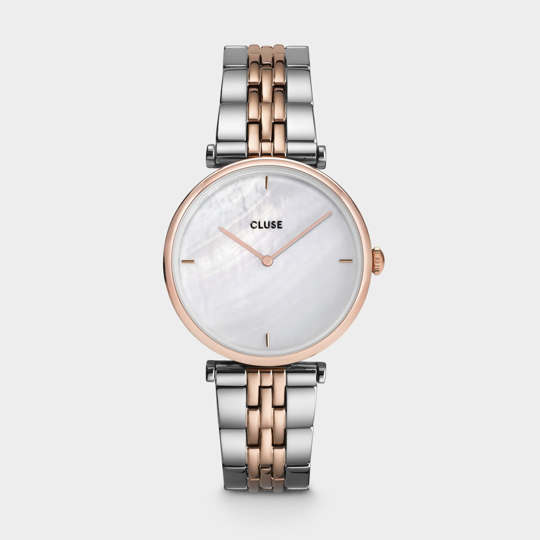 CLUSE Triomphe 5-Link, Rose Gold, White Pearl CW0101208015 - Watch