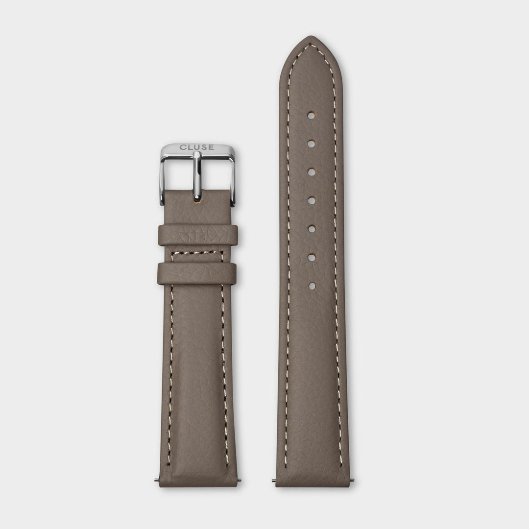 CLUSE Strap 18 mm Leather Taupe/Silver CS1408101085 - Strap