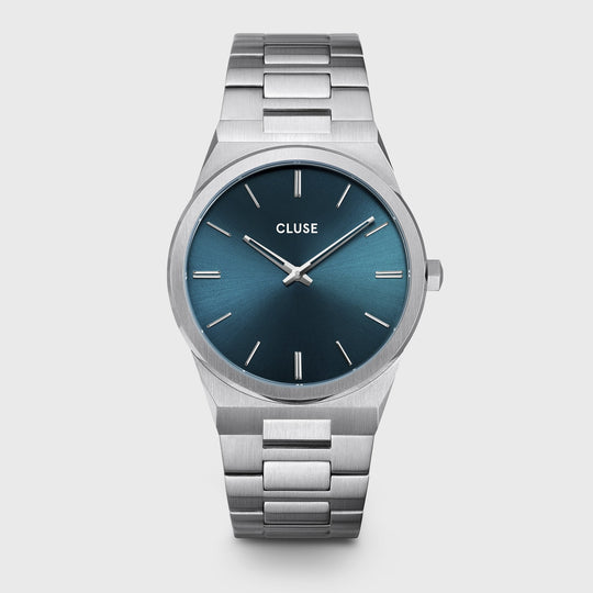 CLUSE Vigoureux Silver, Petrol Blue CW0101503003 - Watch