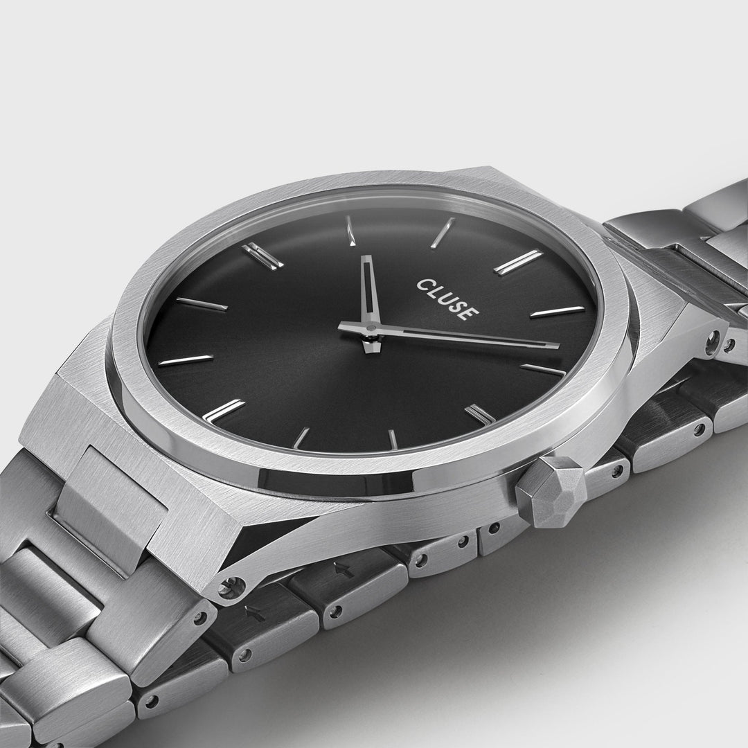 CLUSE Vigoureux Silver, Black CW0101503004 - Watch case detail