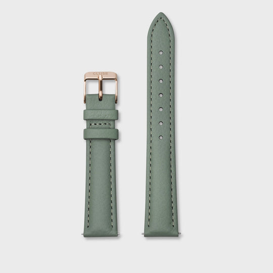 CLUSE 16 mm Strap Leather Stone Green Rose Gold CS1408101084 - strap