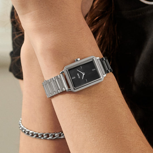 CLUSE Fluette Steel Black, Silver Colour CW11501 - watch on the wrist