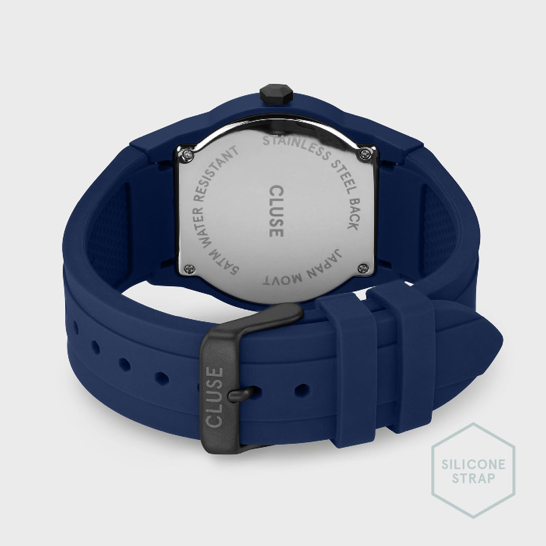 CLUSE Vigoureux Nylon Dark Blue, Grey Colour CW20604 - Watch clasp and back