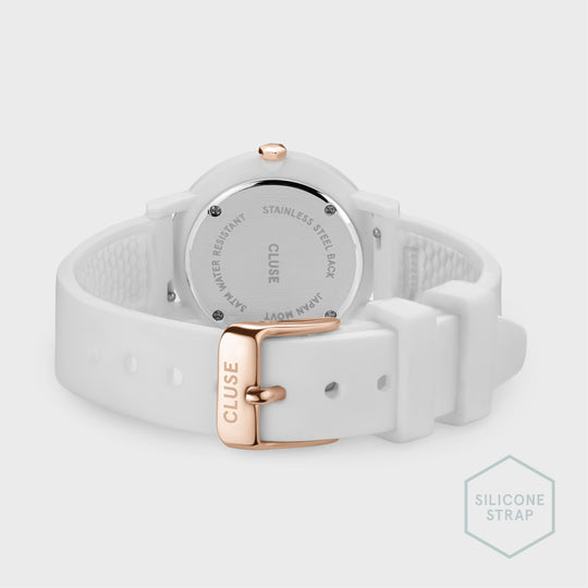 CLUSE Minuit Nylon White, Rose Gold Colour CW11603 - Watch clasp and back