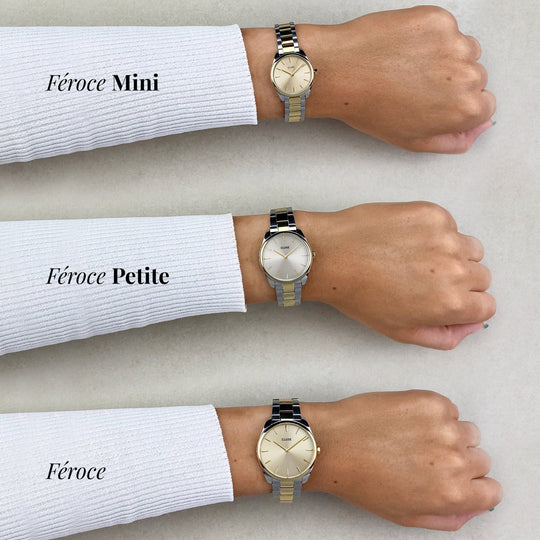 CLUSE Féroce watches small, medium, big comparison	