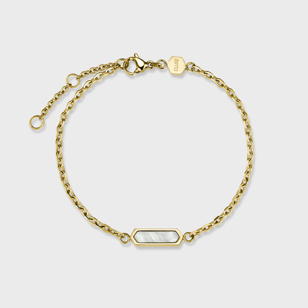 CLUSE Essentielle Hexagon MOP Bracelet Gold Colour CB13305 - Bracelet