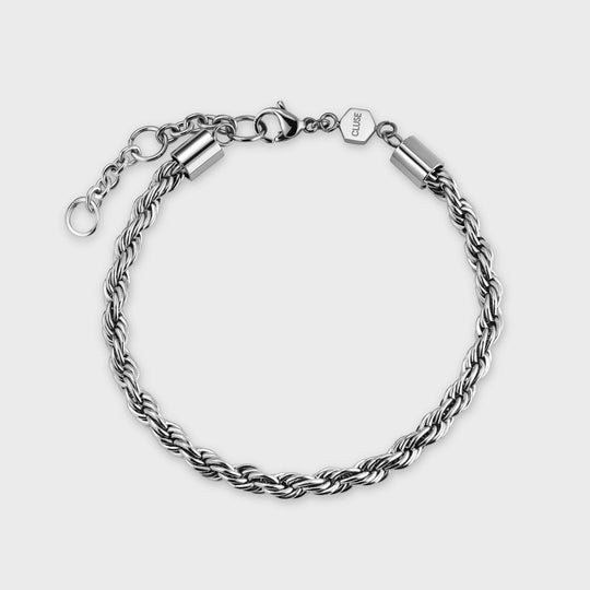 CLUSE Essentielle Rope Bracelet Silver Colour CB13316 - bracelet