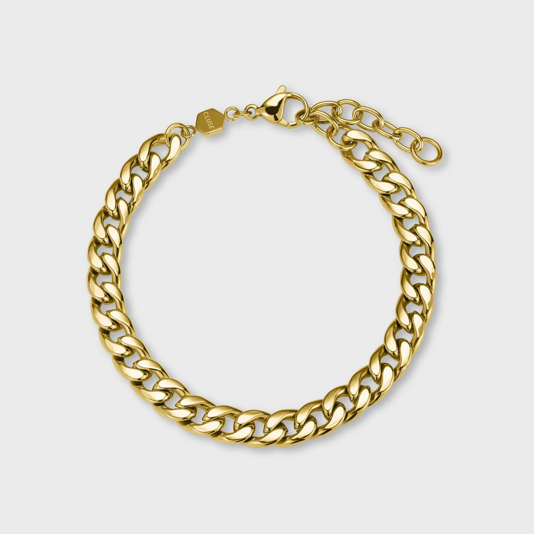CLUSE Essentielle Flat Curb Chain Bracelet Gold Colour  CB13332 - Chain bracelet