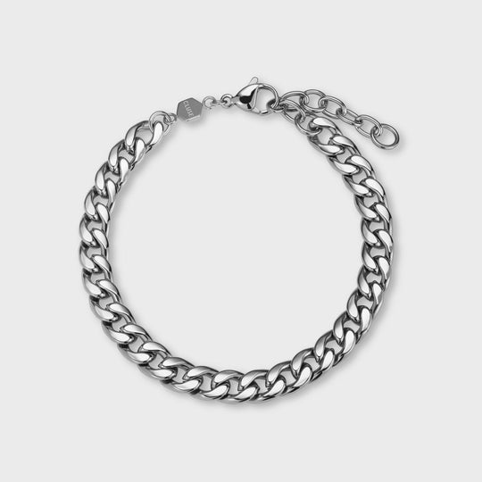 CLUSE Essentielle Flat Curb Chain Bracelet Silver Colour  CB13333 - Chain bracelet