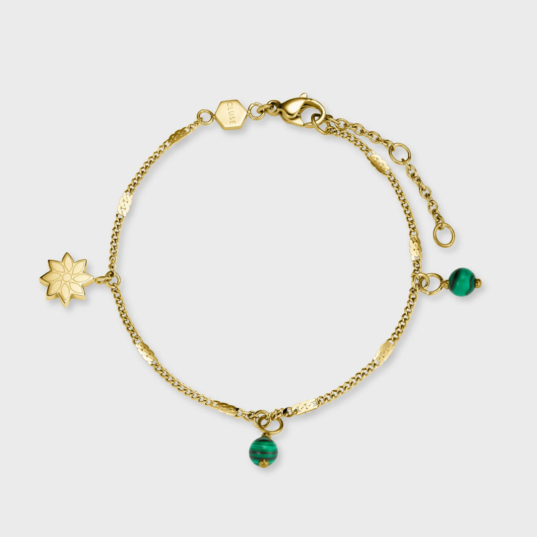 CLUSE Essentielle Bracelet Daisy Green, Gold Colour CB13334 - Chain bracelet