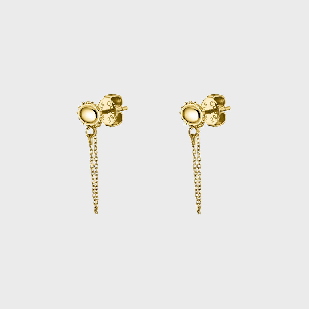 CLUSE Essentielle Chain Stud Earrings, Gold Colour CE13320 - Earrings