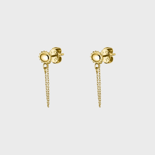 CLUSE Essentielle Chain Stud Earrings, Gold Colour CE13320 - Earrings