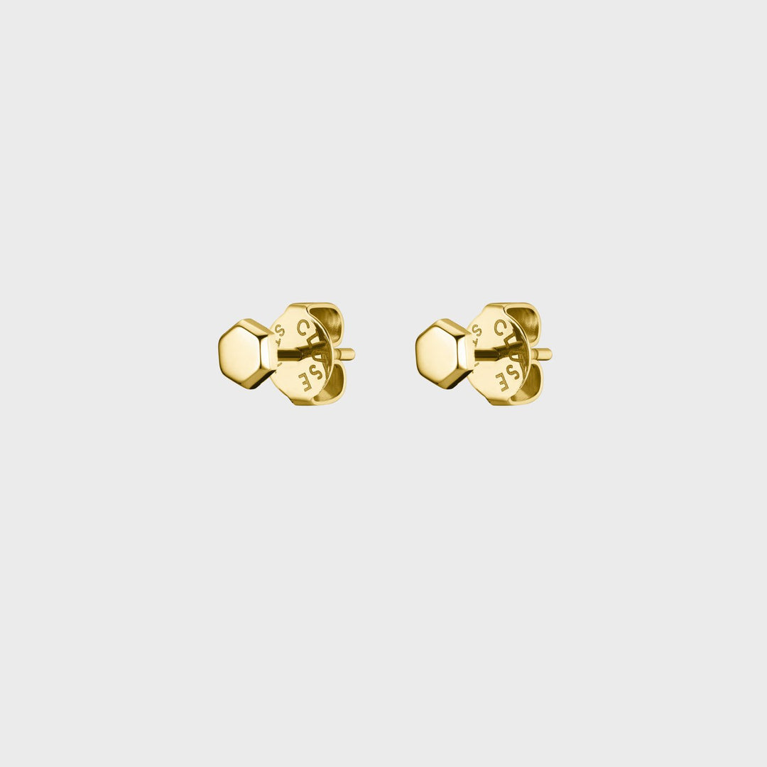 CLUSE Essentielle Hexagon Stud Earring, Gold Colour CE13326 - Earrings