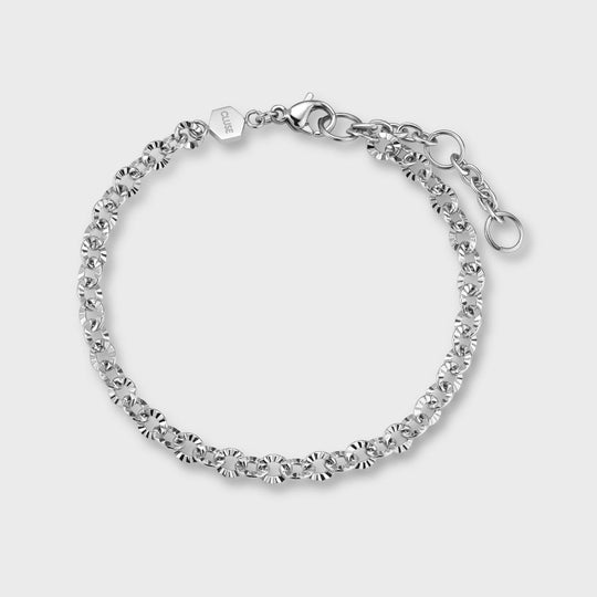 CLUSE Giftbox Boho Chic Petite Mesh Silver Colour & Chain Bracelet CG10501 - Bracelet