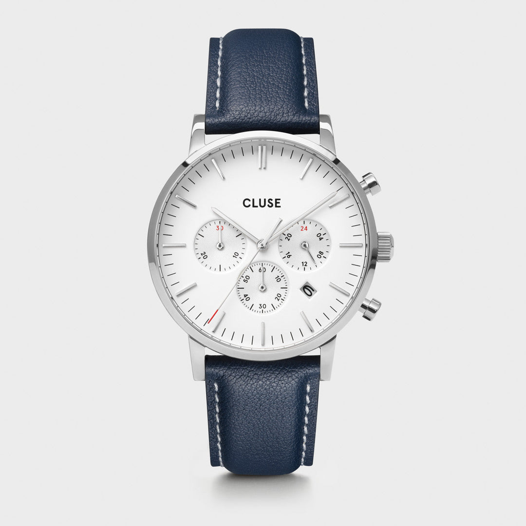 CLUSE Gift Box Aravis Chrono Blue/Silver CG21004 - Watch   