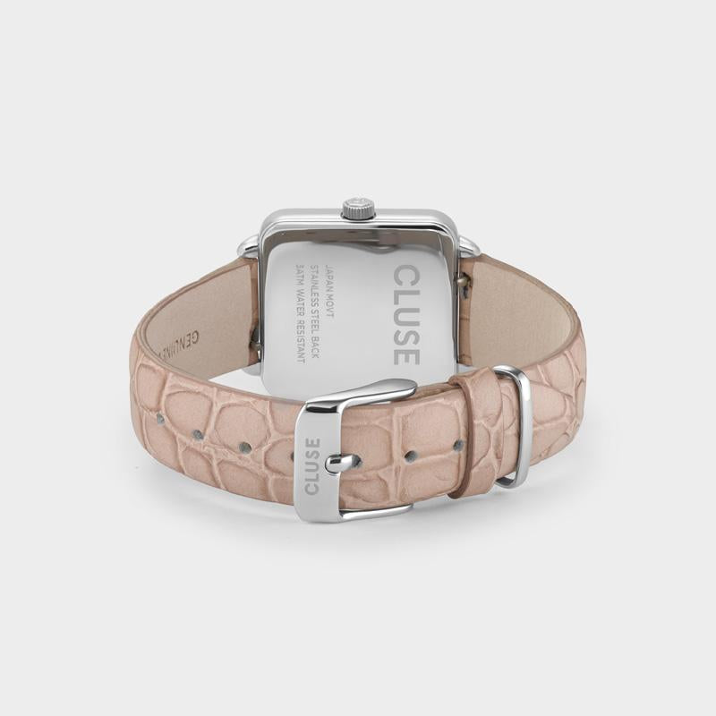 CLUSE Gift box La Tétragone Watch and Bracelet Silver Colour CG10315 - Watch clasp and back