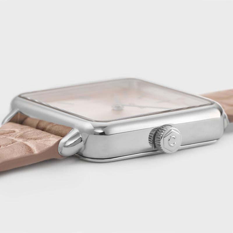 CLUSE Gift box La Tétragone Watch and Bracelet Silver Colour CG10315 - Watch details
