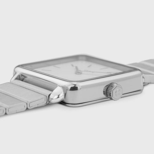 CLUSE La Tétragone Single Link Silver/White CL60022S - Watch case detail