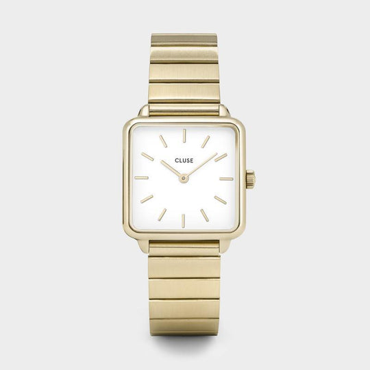 CLUSE La Tétragone Single Link Gold/White CL60023S - Watch