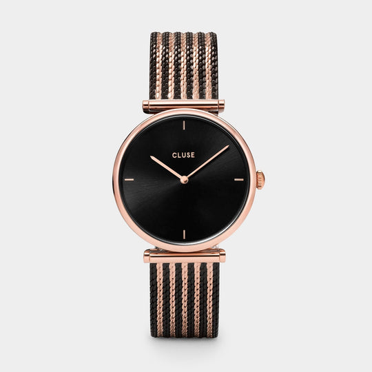 CLUSE Triomphe Mesh Rose Gold Black/Black/Rose gold CW0101208005 - watch
