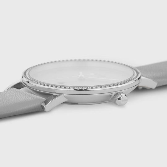 CLUSE Le Couronnement Silver/Soft Grey CL63004 - Watch case detail