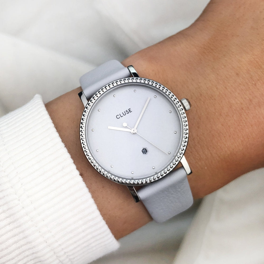 CLUSE Le Couronnement Silver/Soft Grey CL63004 - Watch on wrist
