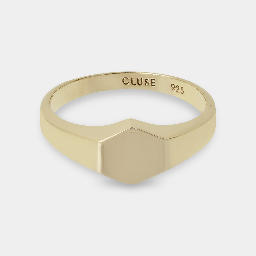 CLUSE Essentielle Gold Hexagon Ring 56 CLJ41011-56 - Ring size 56